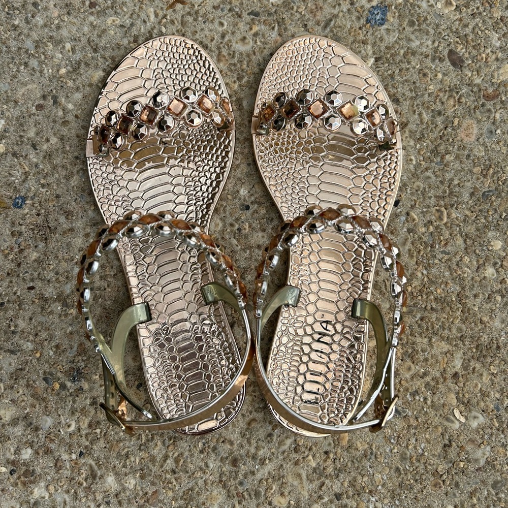 2/$20 Liliana Rose Gold Sandals